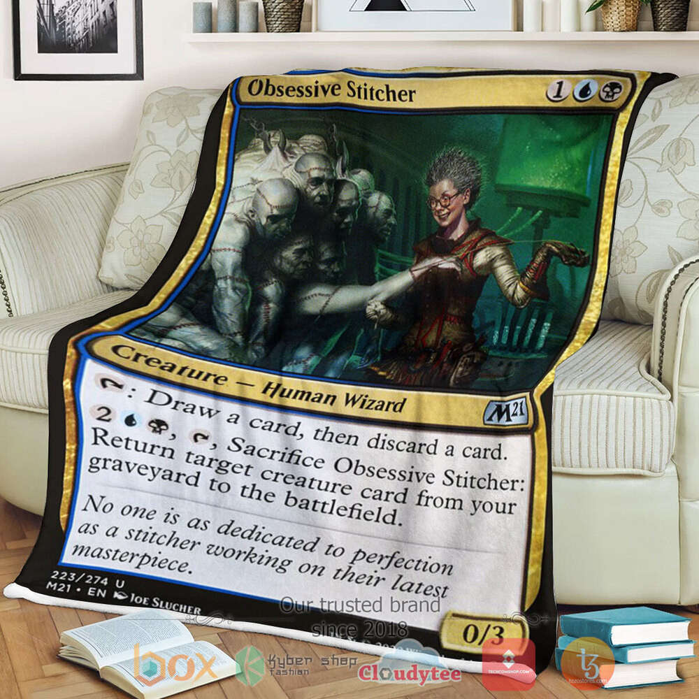 Game Magic The Gathering M21 223 Obsessive Stitcher Fleece Blanket Game Magic The Gathering M21 223 Obsessive Stitcher Fleece Blanket