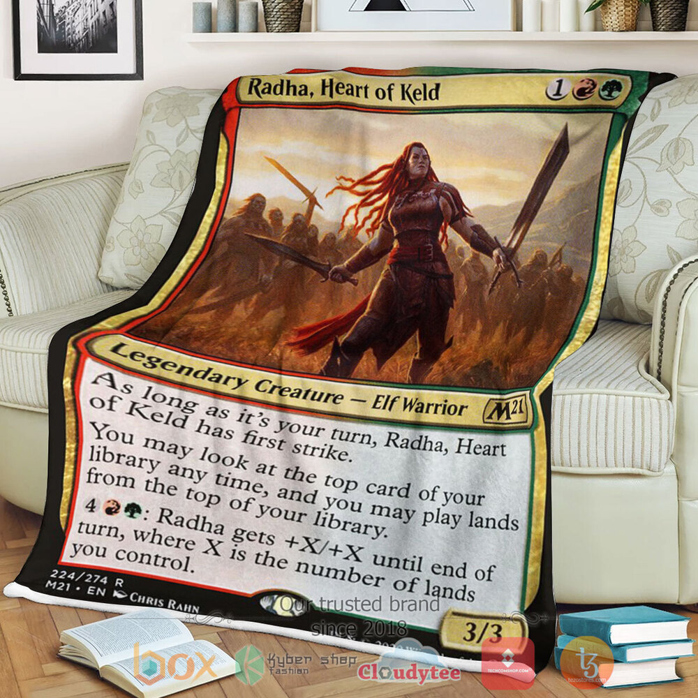Game Magic The Gathering M21 224 Radha Heart Of Keld Fleece Blanket Game Magic The Gathering M21 224 Radha Heart Of Keld Fleece Blanket