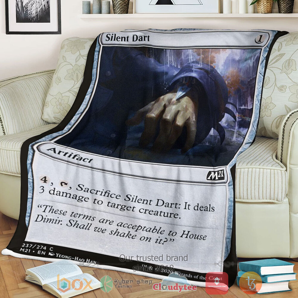 Game Magic The Gathering M21 237 Silent Dart Fleece Blanket Game Magic The Gathering M21 237 Silent Dart Fleece Blanket
