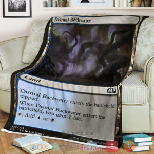 Game Magic The Gathering M21 245 Dismal Backwater Fleece Blanket
