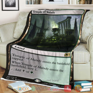 Game Magic The Gathering M21 253 Temple Of Malady Fleece Blanket