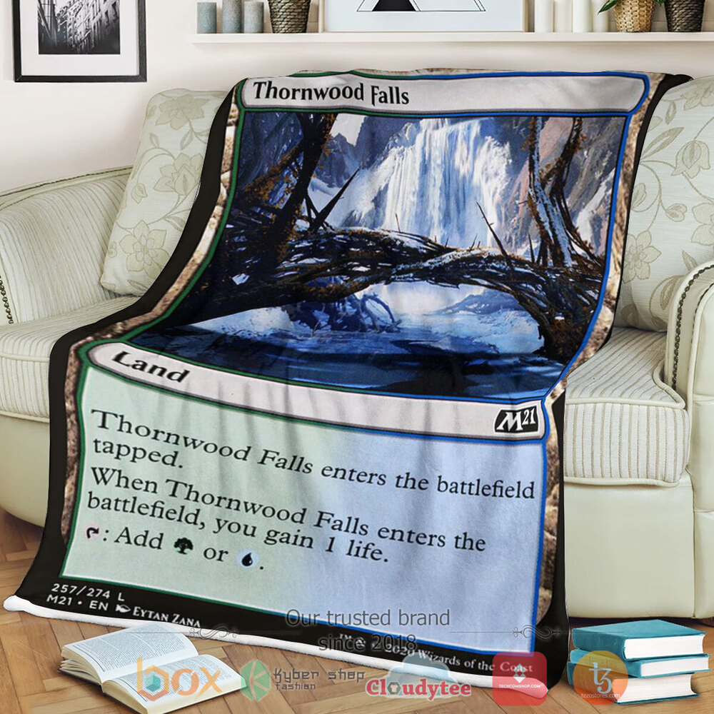 Game Magic The Gathering M21 257 Thornwood Falls Fleece Blanket Game Magic The Gathering M21 257 Thornwood Falls Fleece Blanket