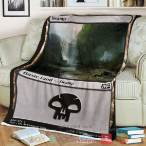 Game Magic The Gathering M21 268 Swamp Fleece Blanket