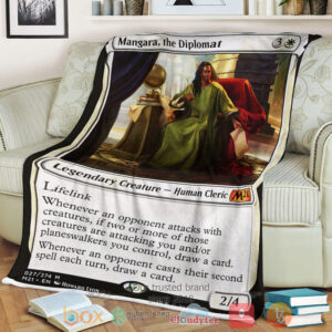 Game Magic The Gathering M21 27 Mangara The Diplomat Fleece Blanket
