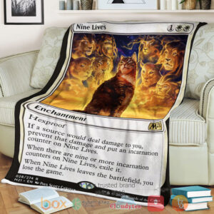 Game Magic The Gathering M21 28 Nine Lives Fleece Blanket