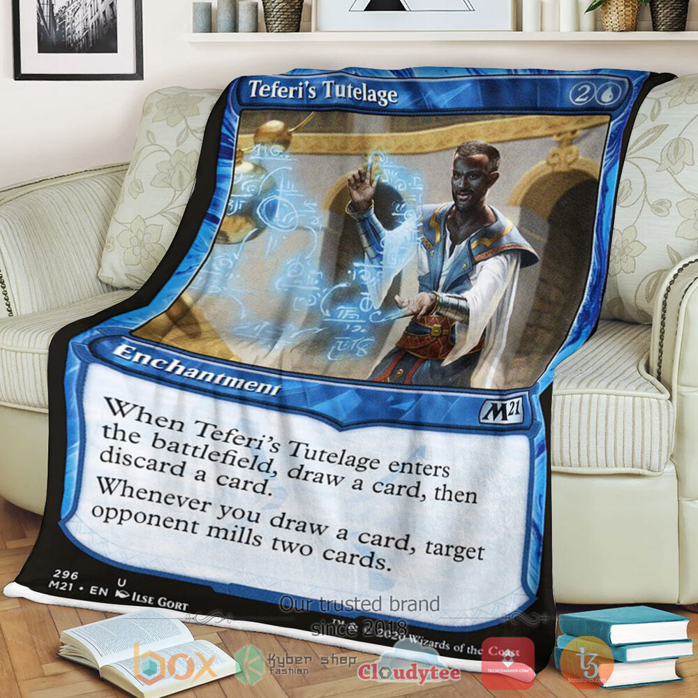 Game Magic The Gathering M21 296 Teferi S Tutelage Fleece Blanket Game Magic The Gathering M21 296 Teferi S Tutelage Fleece Blanket