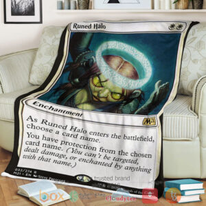 Game Magic The Gathering M21 32 Runed Halo Fleece Blanket