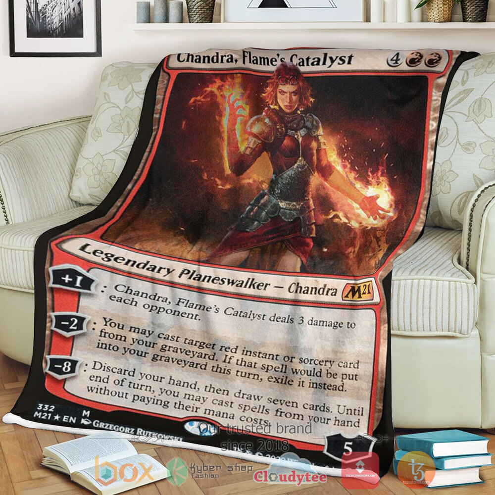 Game Magic The Gathering M21 332 Chandra Flame S Catalyst Fleece Blanket Game Magic The Gathering M21 332 Chandra Flame S Catalyst Fleece Blanket
