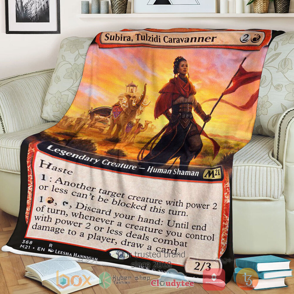 Game Magic The Gathering M21 368 Subira Tulzidi Caravanner Fleece Blanket Game Magic The Gathering M21 368 Subira Tulzidi Caravanner Fleece Blanket