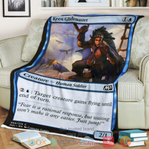 Game Magic The Gathering M21 54 Keen Glidemaster Fleece Blanket