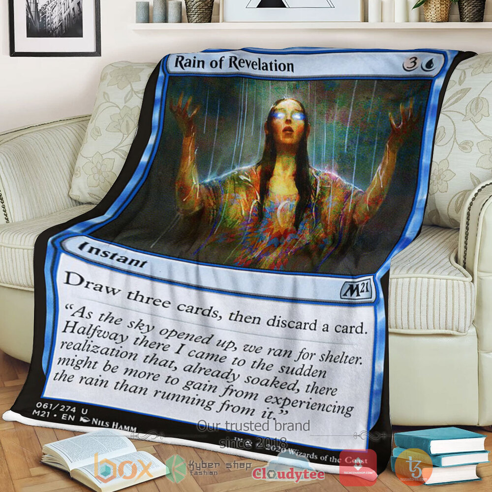 Game Magic The Gathering M21 61 Rain Of Revelation Fleece Blanket Game Magic The Gathering M21 61 Rain Of Revelation Fleece Blanket