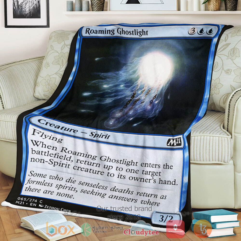 Game Magic The Gathering M21 65 Roaming Ghostlight Fleece Blanket Game Magic The Gathering M21 65 Roaming Ghostlight Fleece Blanket