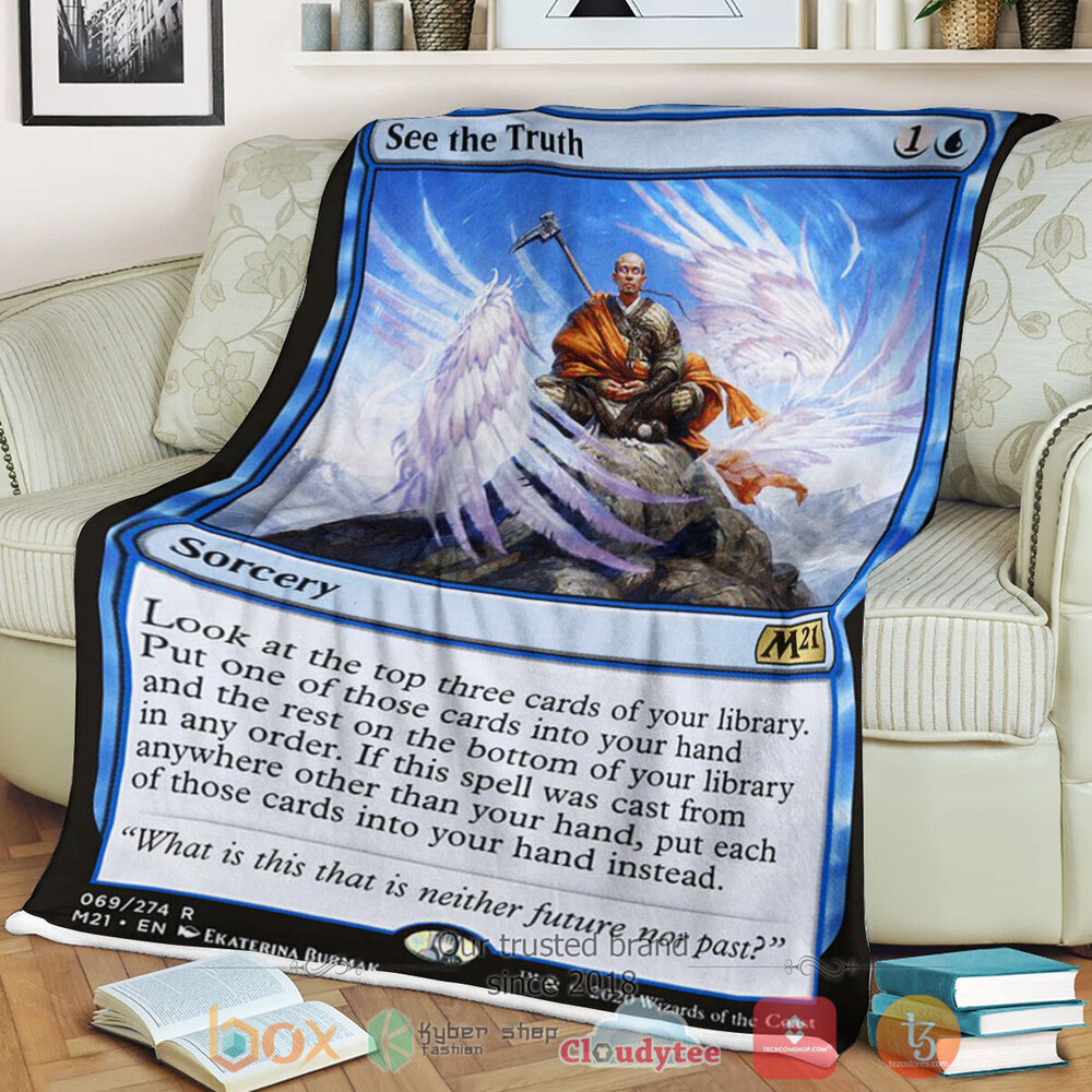Game Magic The Gathering M21 69 See The Truth Fleece Blanket Game Magic The Gathering M21 69 See The Truth Fleece Blanket