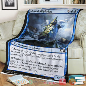 Game Magic The Gathering M21 72 Spined Megalodon Fleece Blanket