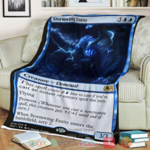 Game Magic The Gathering M21 73 Stormwing Entity Fleece Blanket