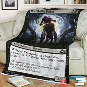 Game Magic The Gathering M21 94 Deathbloom Thallid Fleece Blanket