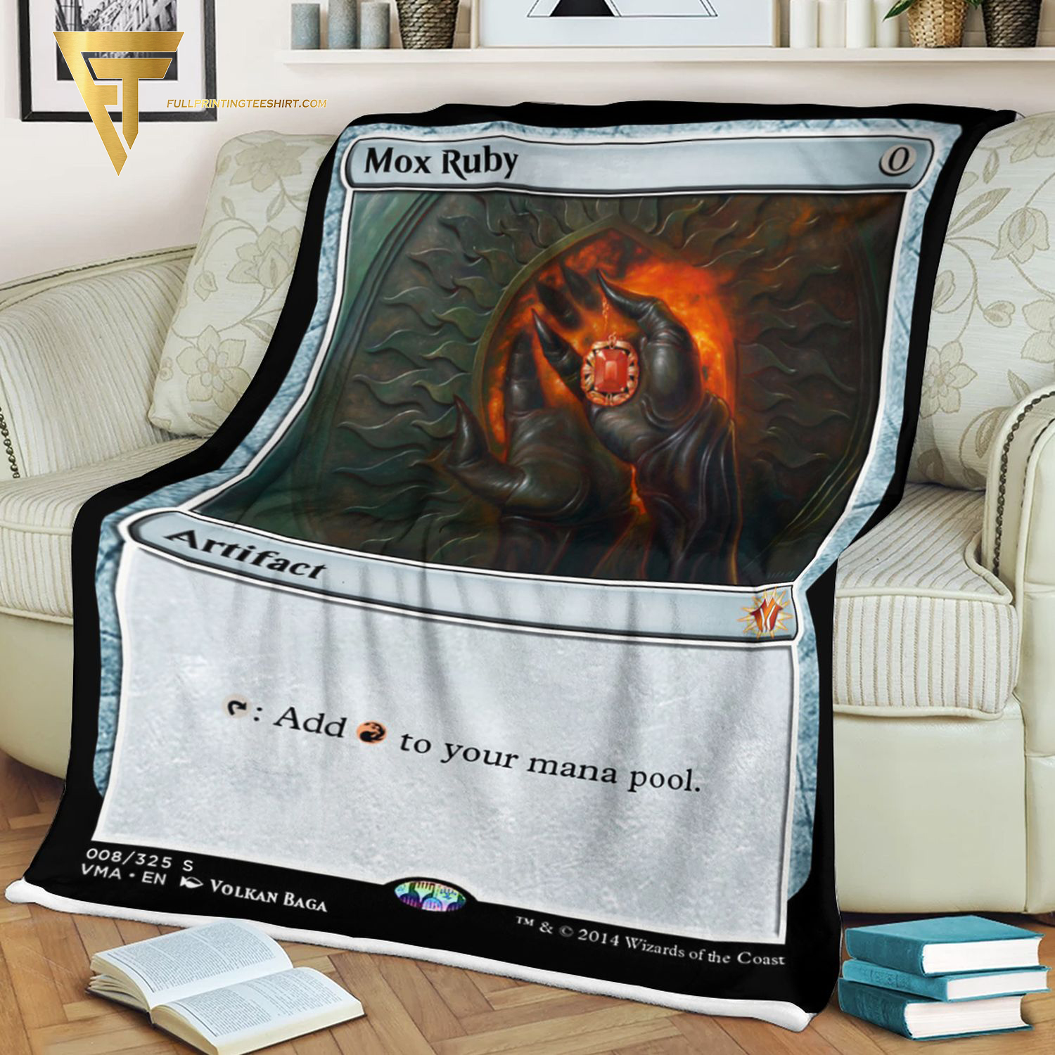 Game Magic The Gathering Mox Ruby Blanket Game Magic The Gathering Mox Ruby Blanket