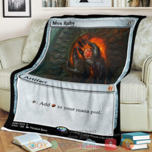 Game Magic The Gathering Mox Ruby Fleece Blanket