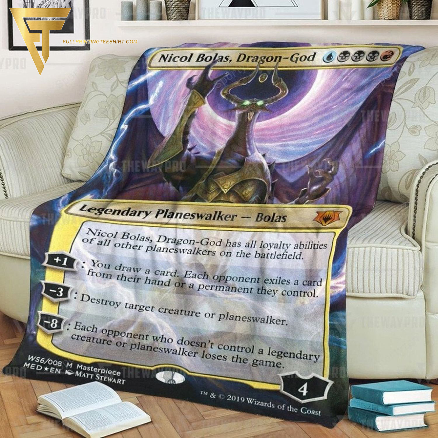 Game Magic The Gathering Nicol Bolas Dragon God All Over Print Blanket Game Magic The Gathering Nicol Bolas Dragon God All Over Print Blanket