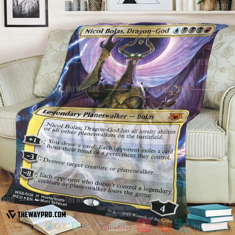 Game Magic The Gathering Nicol Bolas Dragon God Soft Blanket Game Magic The Gathering Nicol Bolas Dragon God Soft Blanket