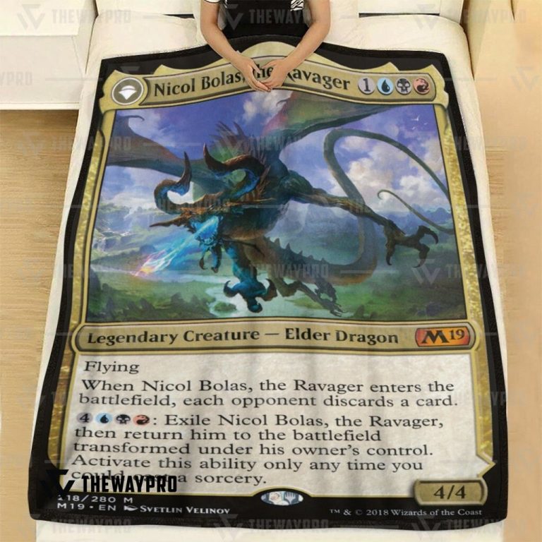 Game-Magic-The-Gathering-Nicol-Bolas-The-Ravager-Blanket-1