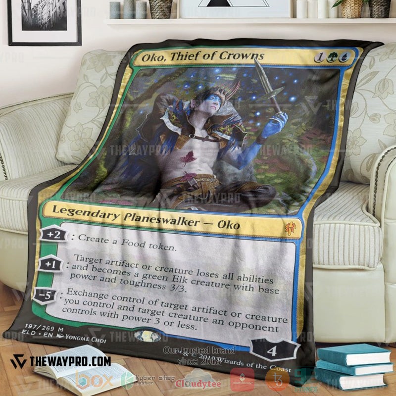 Game Magic The Gathering Oko Thief Of Crowns Soft Blanket Game Magic The Gathering Oko Thief Of Crowns Soft Blanket