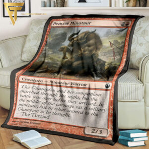 Game Magic The Gathering Pensive Minotaur All Over Print Blanket
