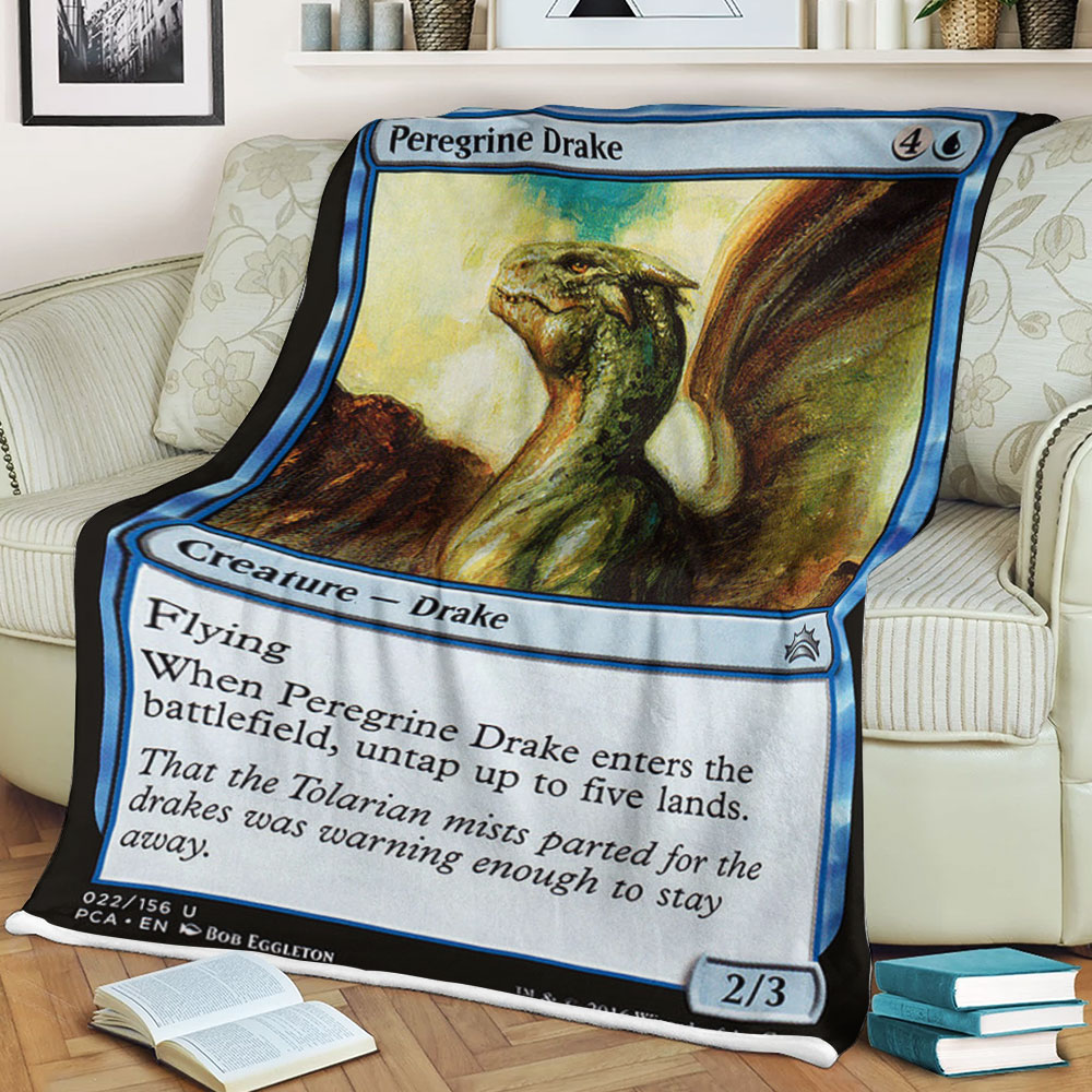 Game Magic The Gathering Peregrine Drake Sherpa Blanket Game Magic The Gathering Peregrine Drake Sherpa Blanket