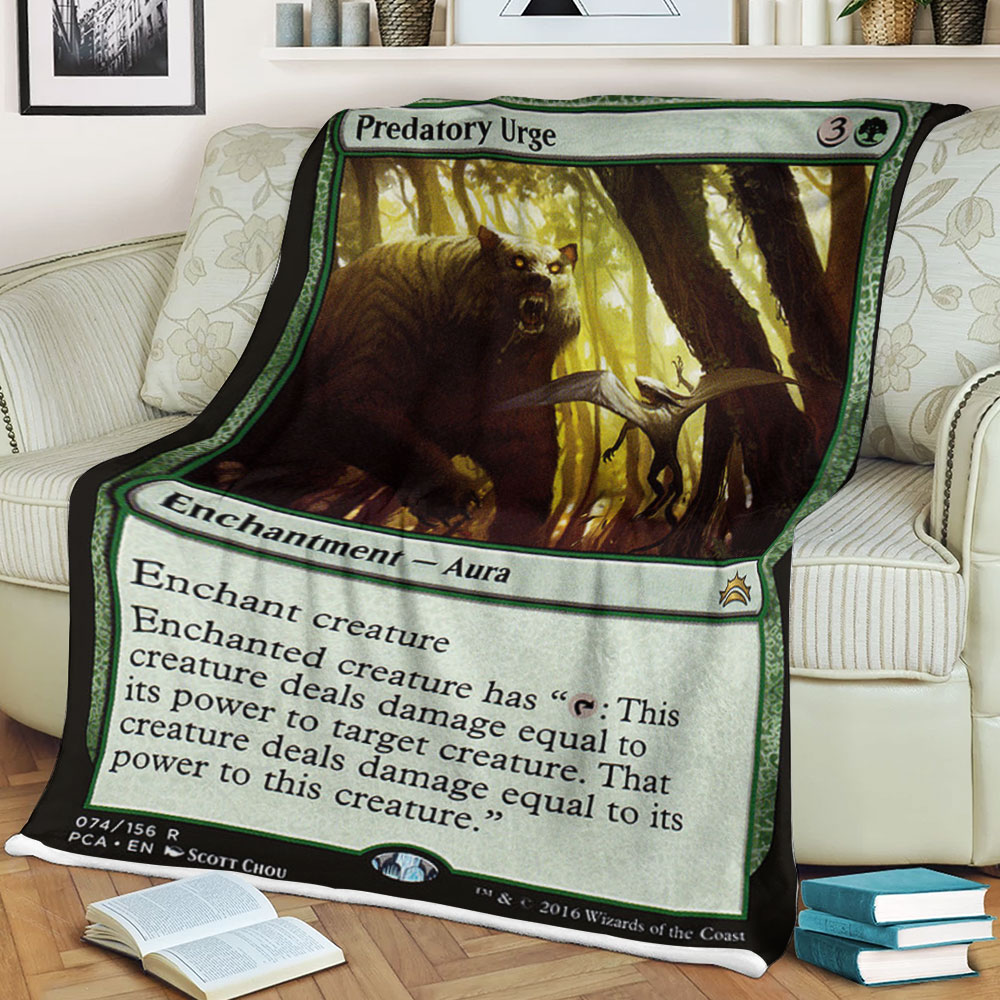 Game Magic The Gathering Predatory Urge Sherpa Blanket Game Magic The Gathering Predatory Urge Sherpa Blanket