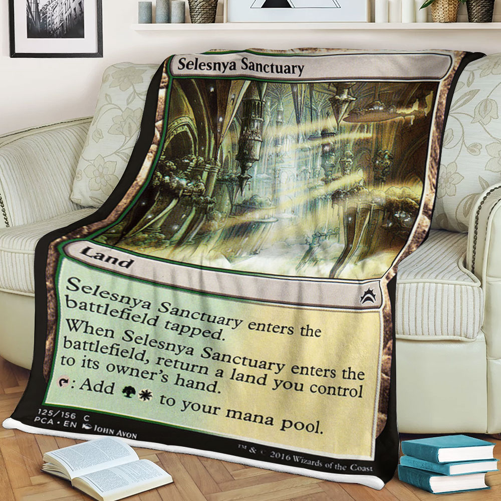Game Magic The Gathering Selesnya Sanctuary Sherpa Blanket Game Magic The Gathering Selesnya Sanctuary Sherpa Blanket