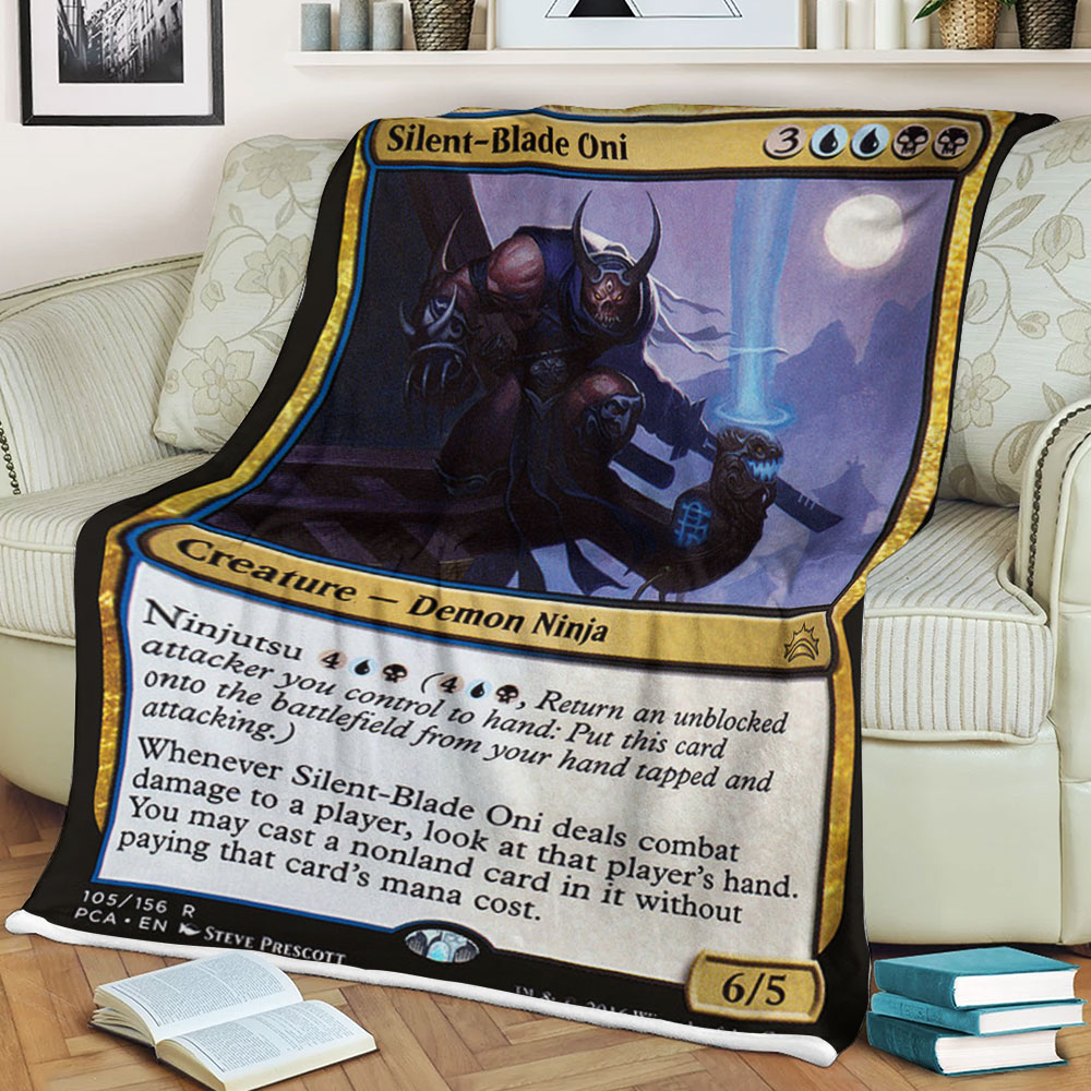 Game Magic The Gathering Silent Blade Oni Sherpa Blanket Game Magic The Gathering Silent Blade Oni Sherpa Blanket