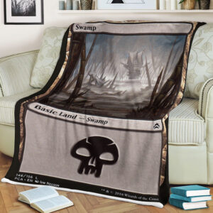 Game Magic The Gathering Swamp Sherpa Blanket 3