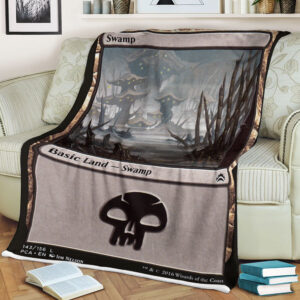 Game Magic The Gathering Swamp Sherpa Blanket