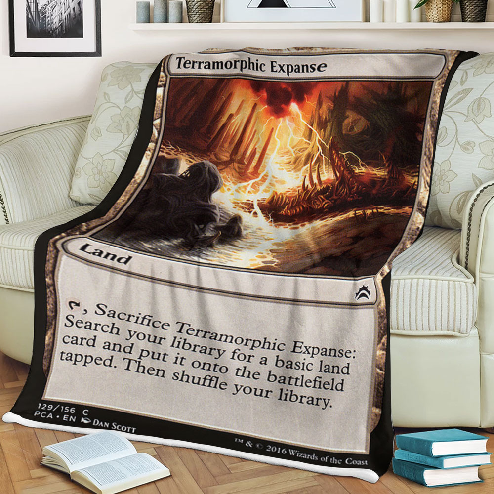 Game Magic The Gathering Terramorphic Expanse Sherpa Blanket Game Magic The Gathering Terramorphic Expanse Sherpa Blanket