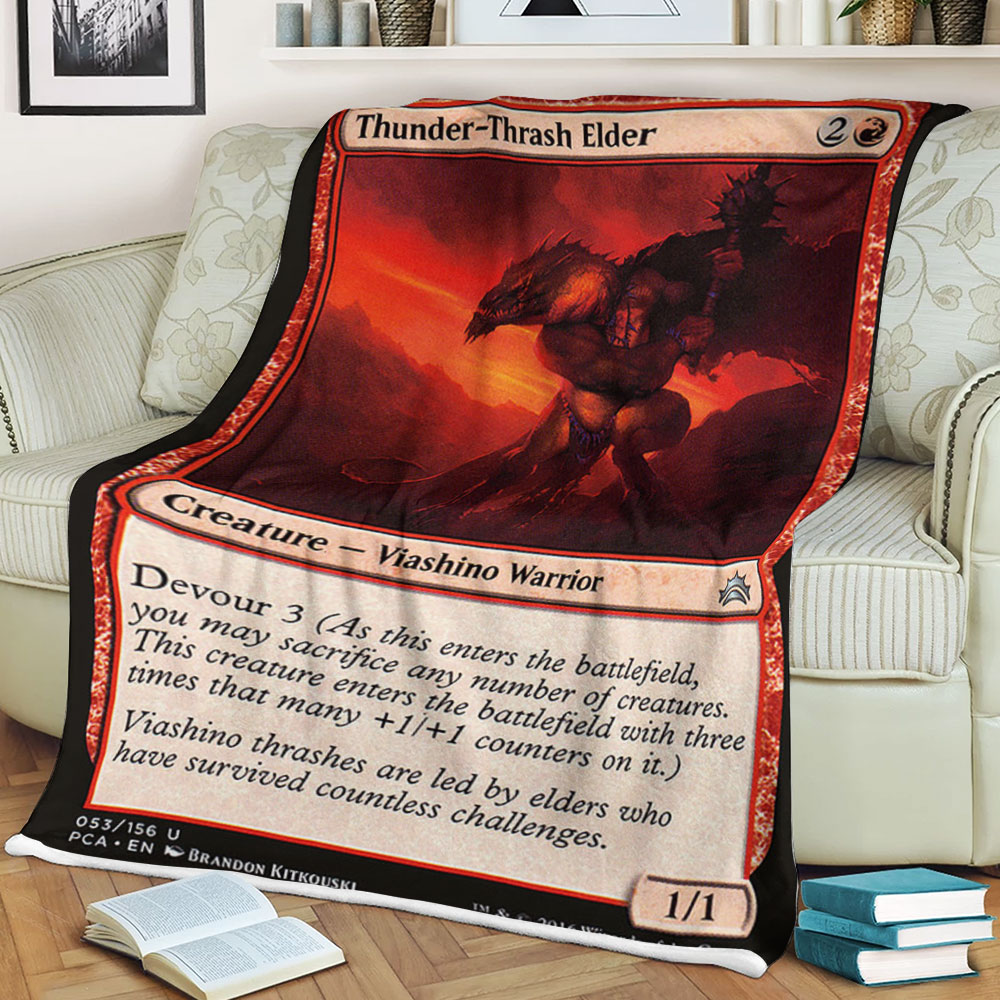 Game Magic The Gathering Thunder Thrash Elder Sherpa Blanket Game Magic The Gathering Thunder Thrash Elder Sherpa Blanket