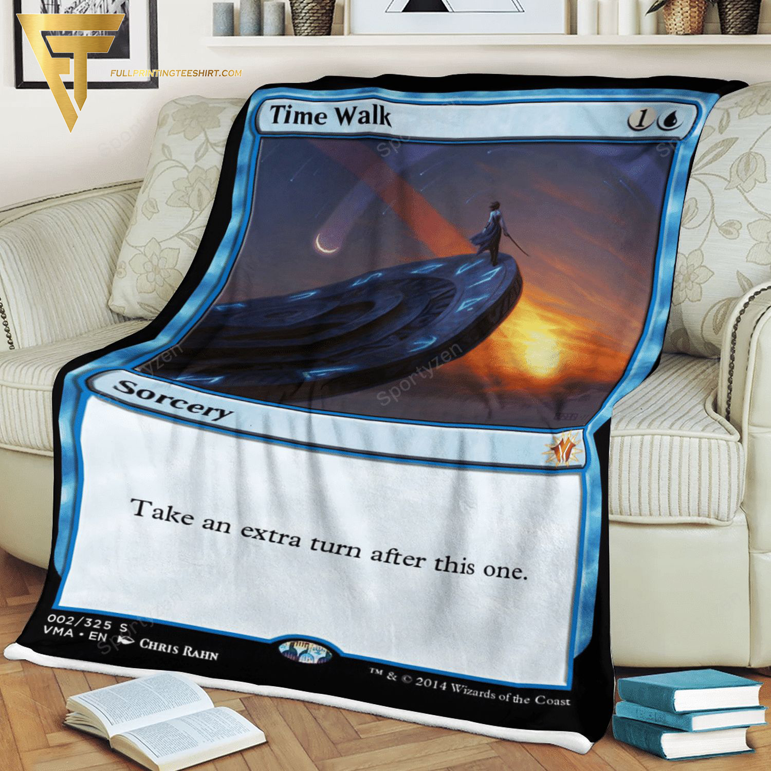 Game Magic The Gathering Time Walk All Over Print Blanket Game Magic The Gathering Time Walk All Over Print Blanket