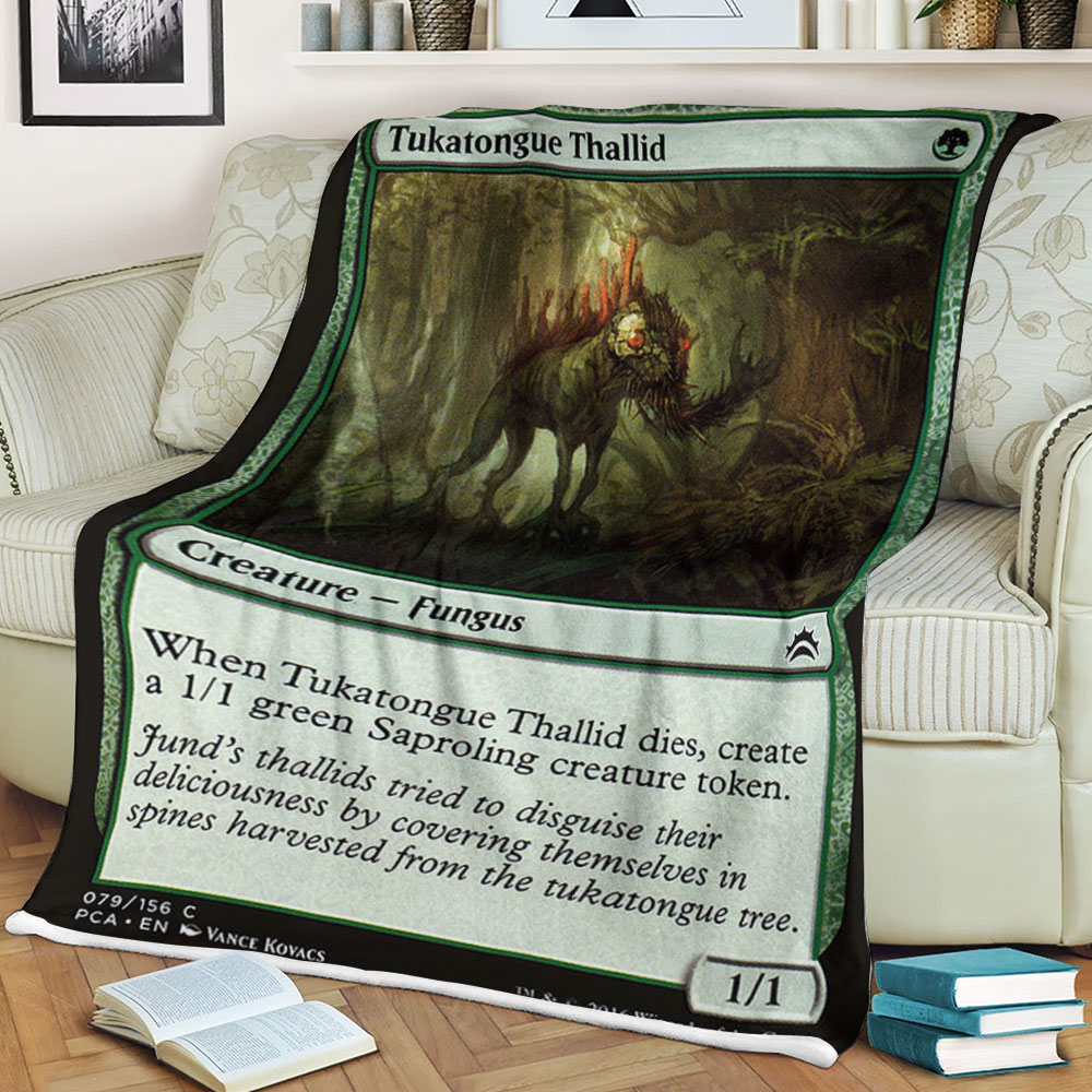 Game Magic The Gathering Tukatongue Thallid Sherpa Blanket Game Magic The Gathering Tukatongue Thallid Sherpa Blanket