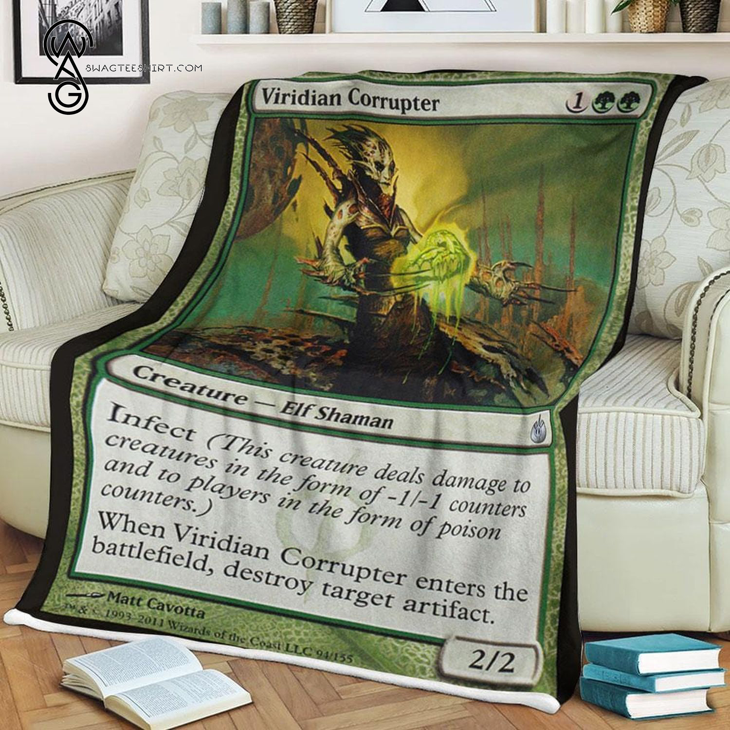 Game Magic The Gathering Viridian Corrupter Blanket Game Magic The Gathering Viridian Corrupter Blanket