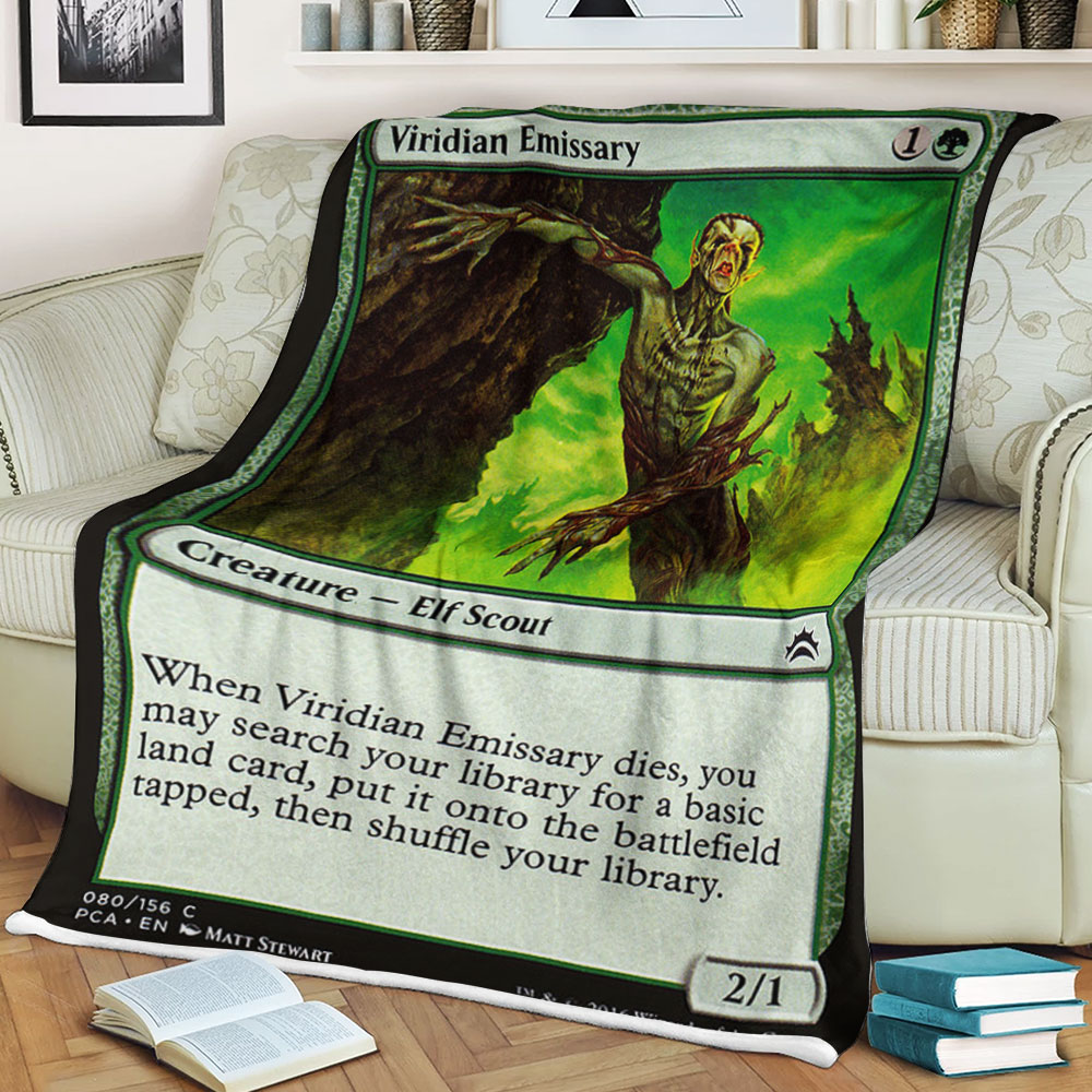 Game Magic The Gathering Viridian Emissary Sherpa Blanket Game Magic The Gathering Viridian Emissary Sherpa Blanket