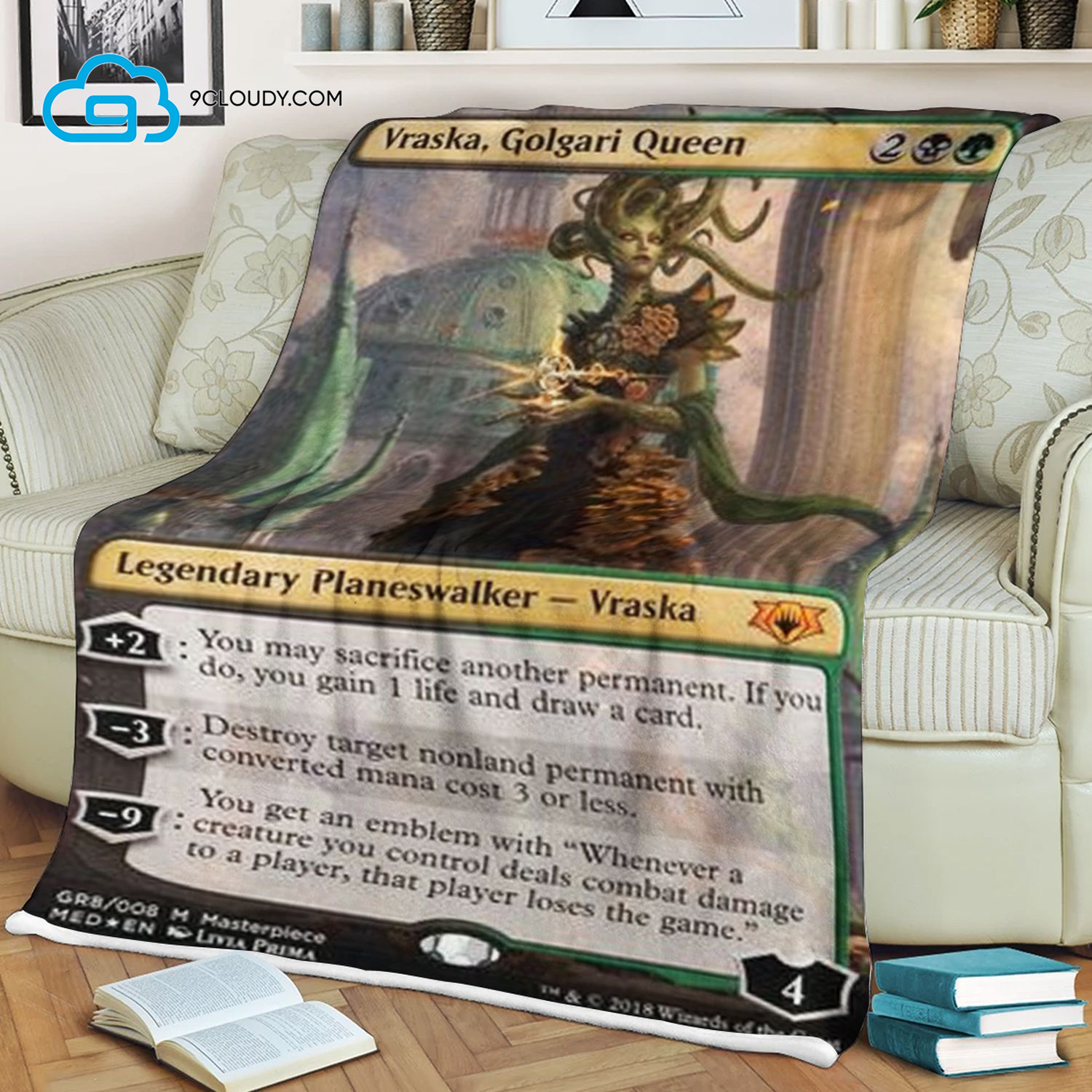 Game Magic The Gathering Vraska Golgari Queen Blanket Game Magic The Gathering Vraska Golgari Queen Blanket