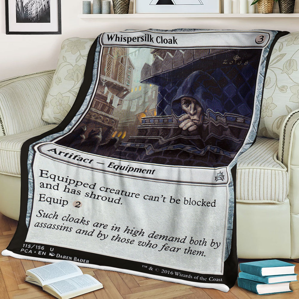 Game Magic The Gathering Whispersilk Cloak Sherpa Blanket Game Magic The Gathering Whispersilk Cloak Sherpa Blanket