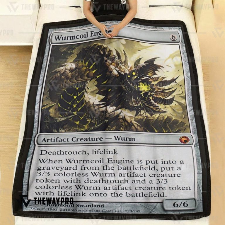 Game-Magic-The-Gathering-Wurmcoil-Engine-Blanket-1