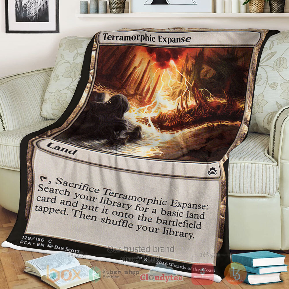 Game Mtg 129 Terramorphic Expanse Sherpa Blanket Game Mtg 129 Terramorphic Expanse Sherpa Blanket