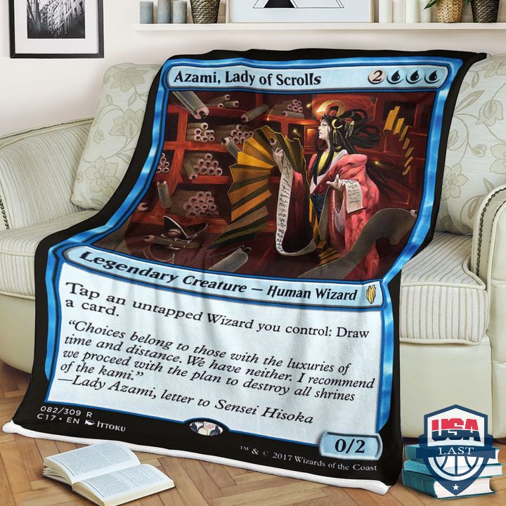 Game Mtg Azami Lady Of Scrolls Fleece Blanket Game Mtg Azami Lady Of Scrolls Fleece Blanket