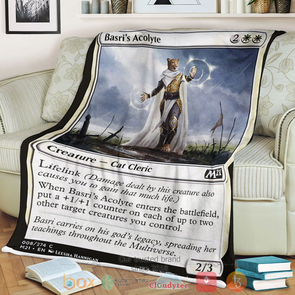 Game Mtg Basri S Acolyte Fleece Blanket Game Mtg Basri S Acolyte Fleece Blanket