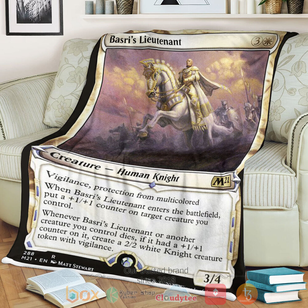 Game Mtg Basri S Lieutenant Fleece Blanket Game Mtg Basri S Lieutenant Fleece Blanket