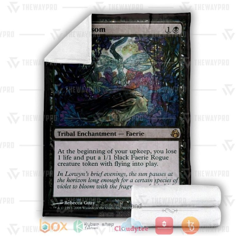 Game-Mtg-Bitterblossom-Custom-Soft-Blanket-2