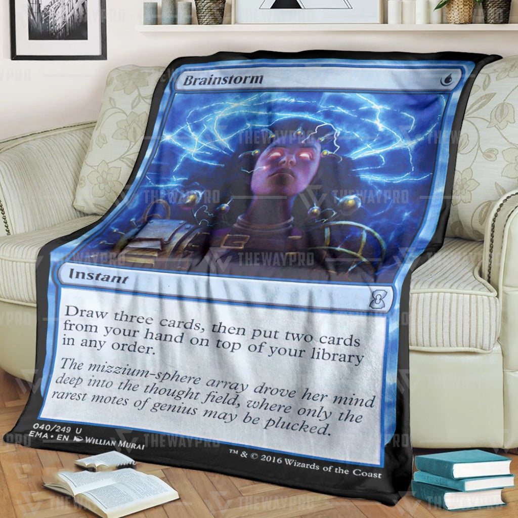 Game Mtg Brainstorm Custom Soft Blanket Game Mtg Brainstorm Custom Soft Blanket