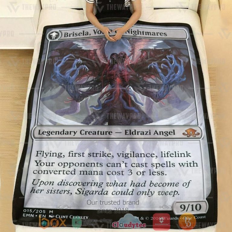 Game-Mtg-Brisela-Voice-Of-Nightmares-Custom-Soft-Blanket-1