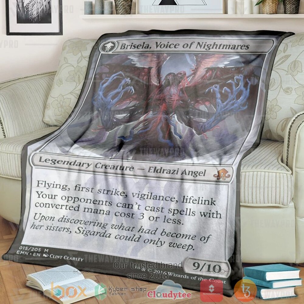 Game Mtg Brisela Voice Of Nightmares Custom Soft Blanket Game Mtg Brisela Voice Of Nightmares Custom Soft Blanket